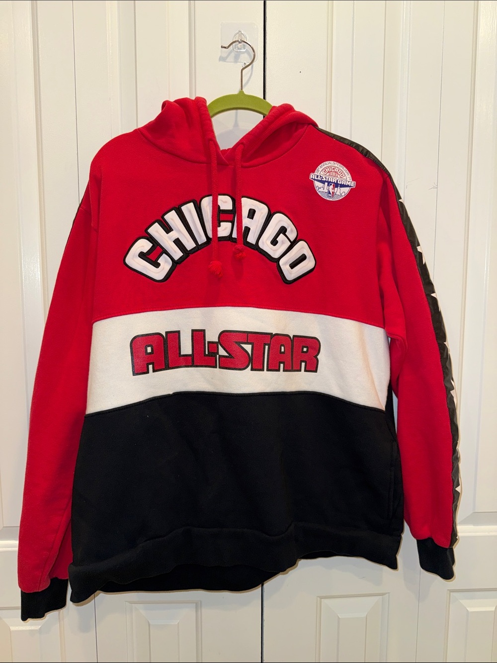 Mitchell & Ness Red White‎ Black Chicago All-Star Crewneck